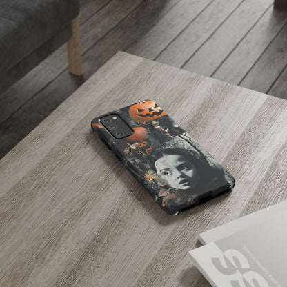 Vintage Halloween Collage Wednesday Goth Style Jackolantern Spooky Phone Cover