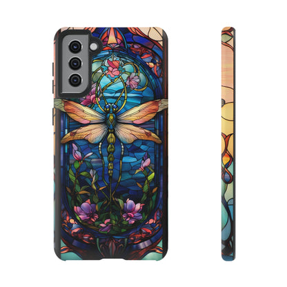 Art Nouveau Stained Glass Dragonfly Phone Case