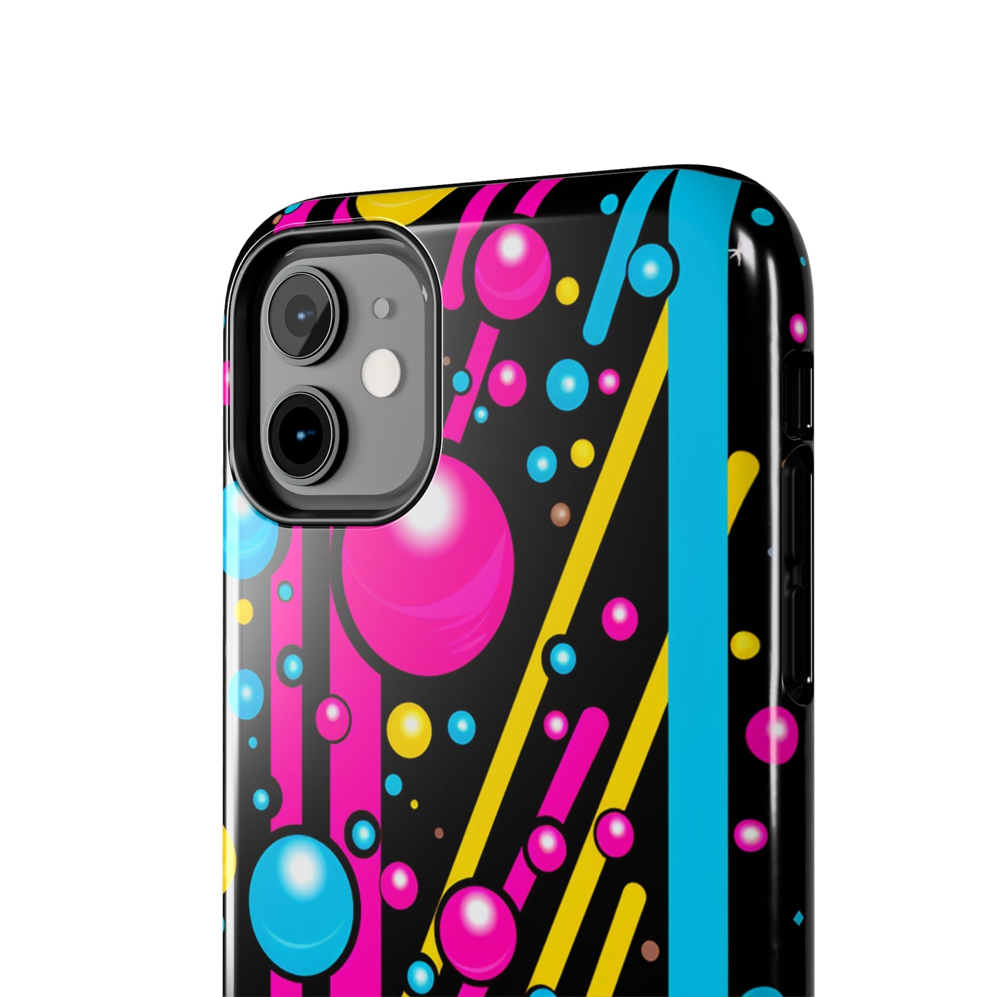 Retro Geometric Psychedelic iPhone Case | A Nostalgic Trip to Colorful Dimensions