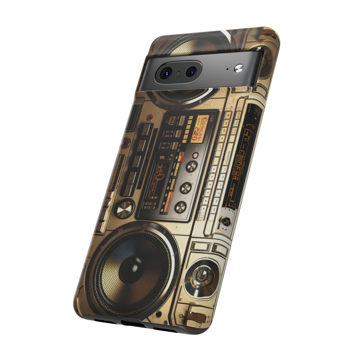 Urban Beats: Boombox Hip Hop Music Pixel Phone Case | Retro Rhythms for iPhone 15 Models