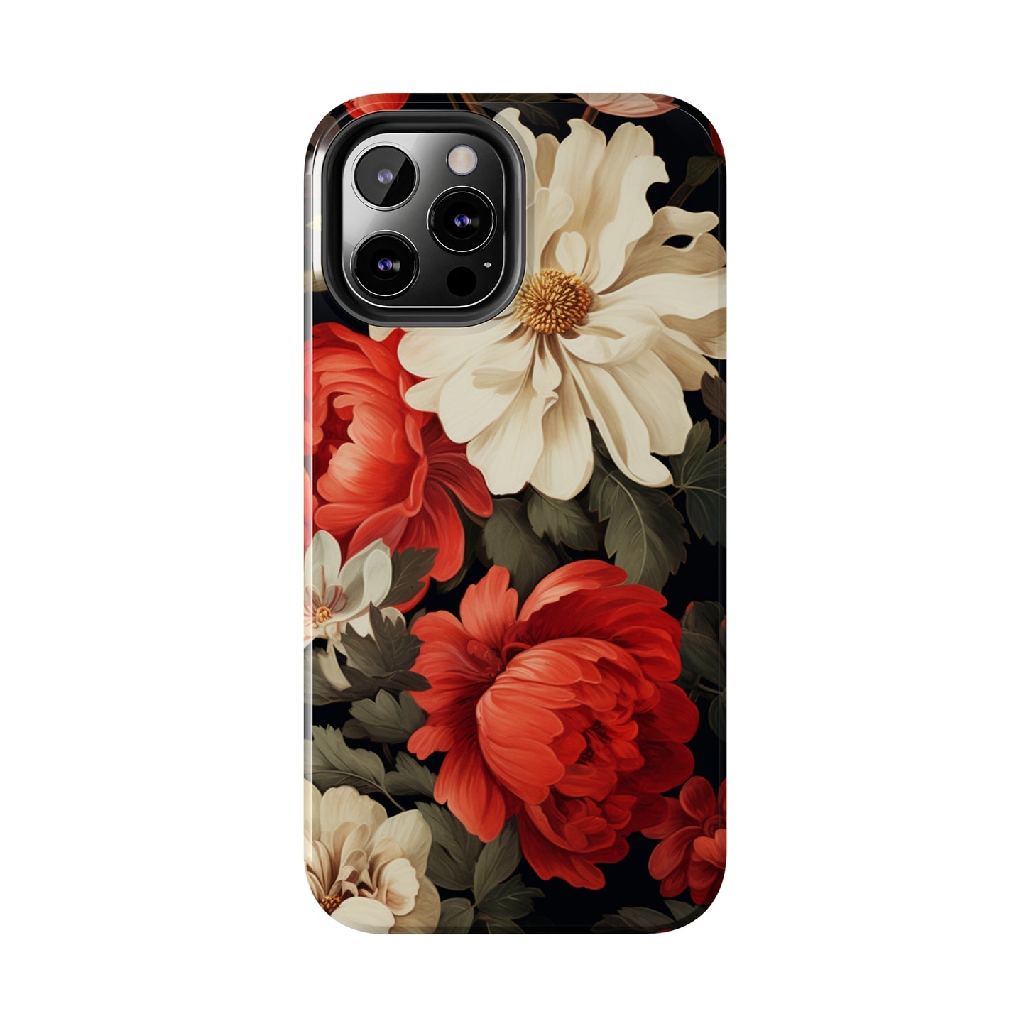 Vintage Floral Aesthetic Phone Tough Case | Antique Elegance for iPhone