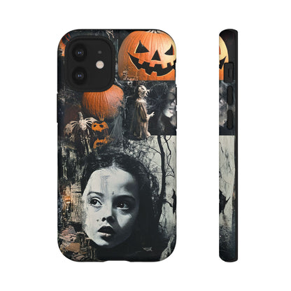 Vintage Halloween Collage Wednesday Goth Style Jackolantern Spooky Phone Cover