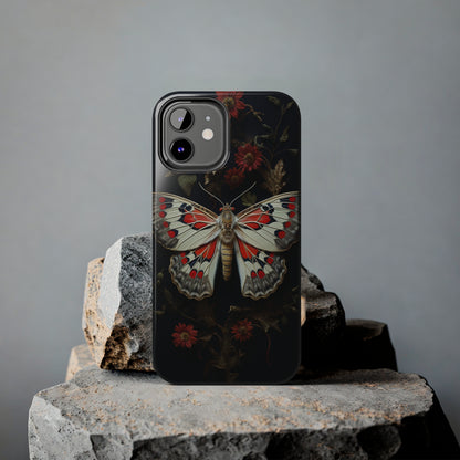 Deadhead Moth Gothic Floral Aesthetic Dark Academia iPhone Case | Embrace Mysterious Elegance