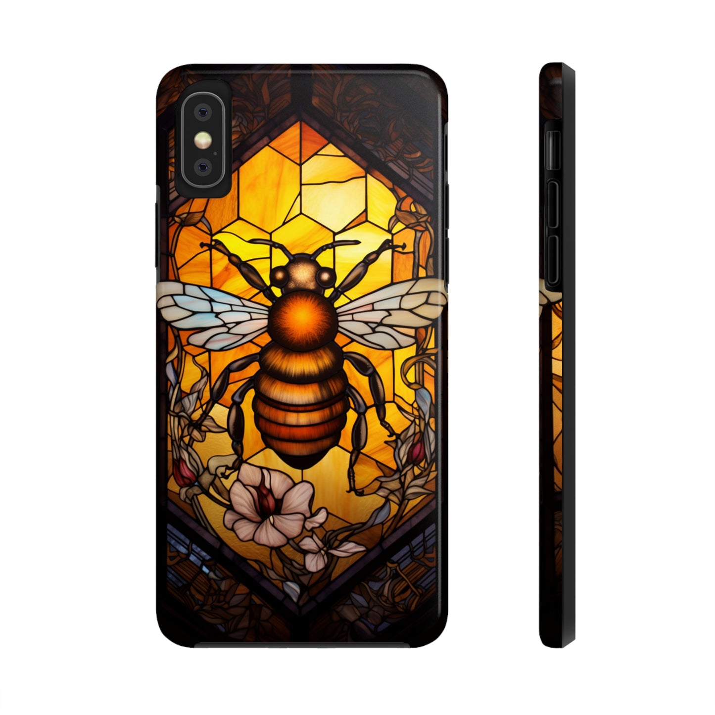 Stained glass Honey Bee iPhone Case | Embrace the Sweetness of Nature's Workers