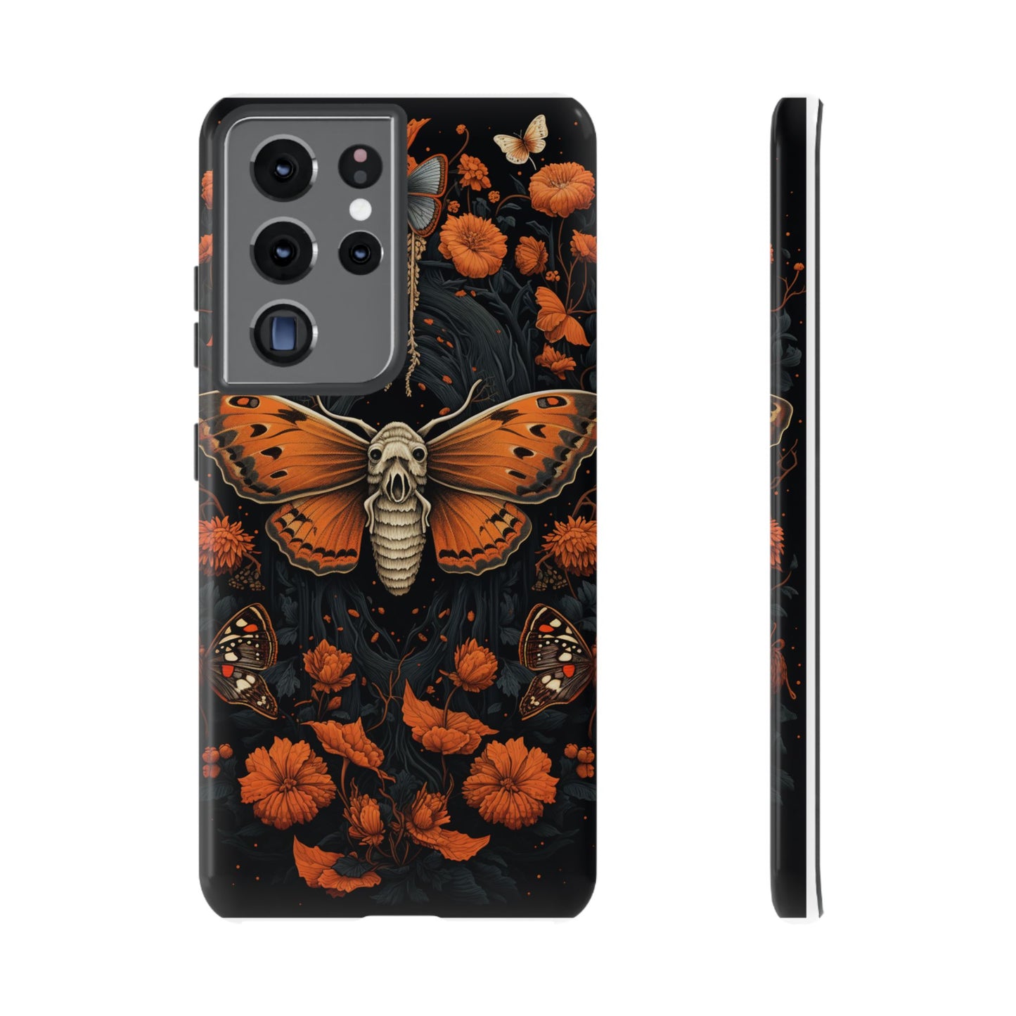 Eerie Elegance Halloween Goth Moth Phone Cover