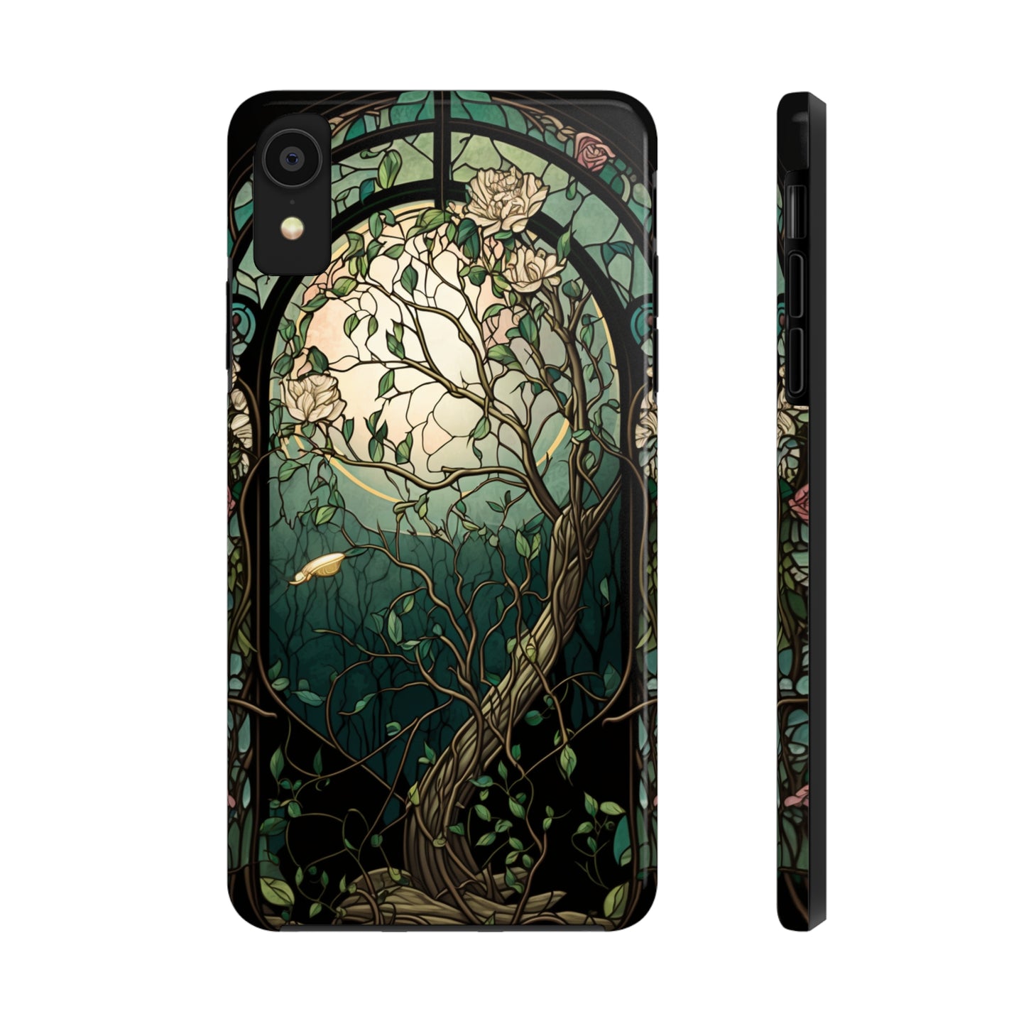 Retro Radiance: Stained Glass Floral Phone Case | Vintage Aesthetic for iPhone Models