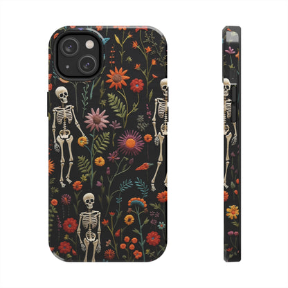 Skeletons in the garden Halloween Embroidery Phone Case