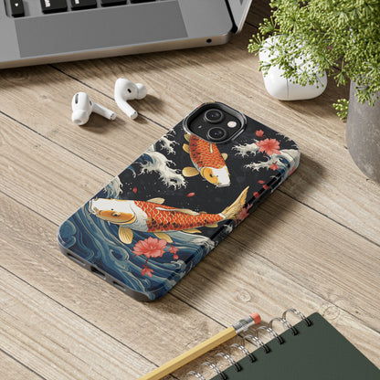 Graceful Flow: Koi Fish Inspired | Japanese Art Masterpiece iPhone Case