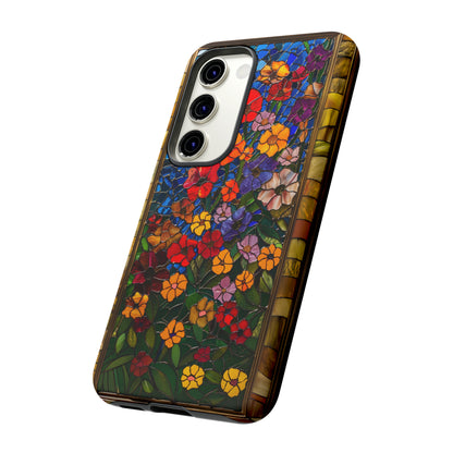 Gustav Klimt Style Flower Garden Painting Phone Case for iPhone 15, 14, Pro Max, 13, 12 & Samsung Galaxy S23, S22, S21, Google Pixel