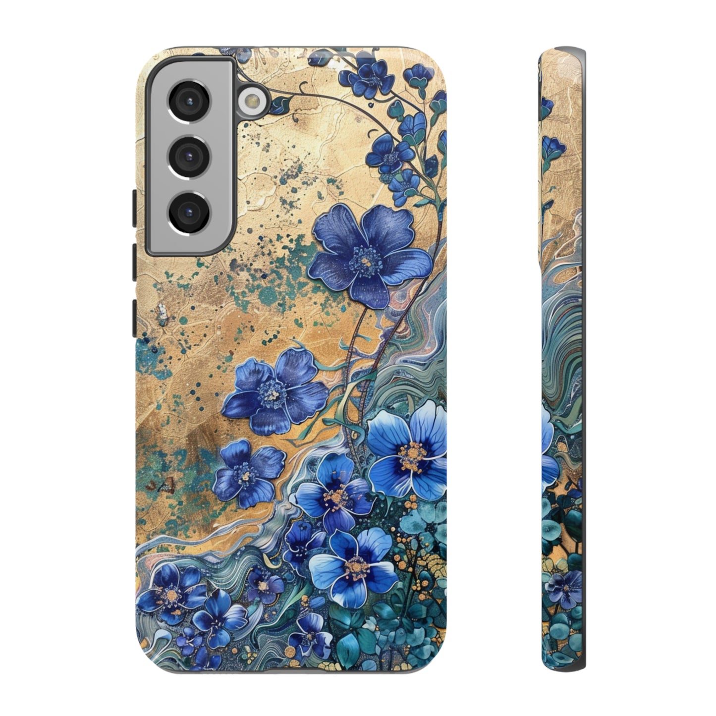 Forget Me Nots Vintage Color Splash Floral Design Phone Case