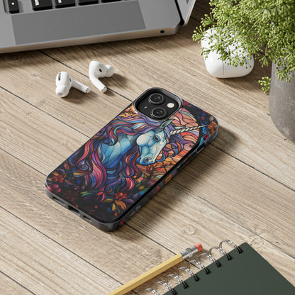 Unicorn Stained Glass iPhone Case | Mythical Beauty and Device Protection