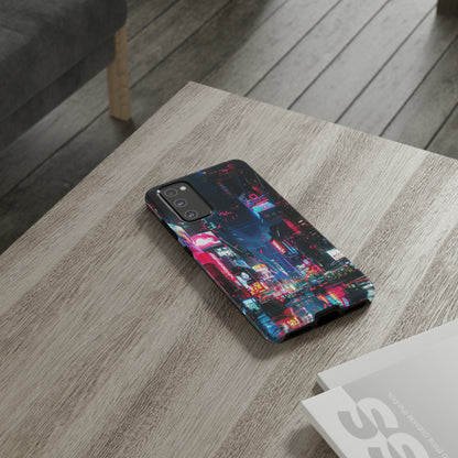 Cyberpunk Tokyo Cityscape Phone Case