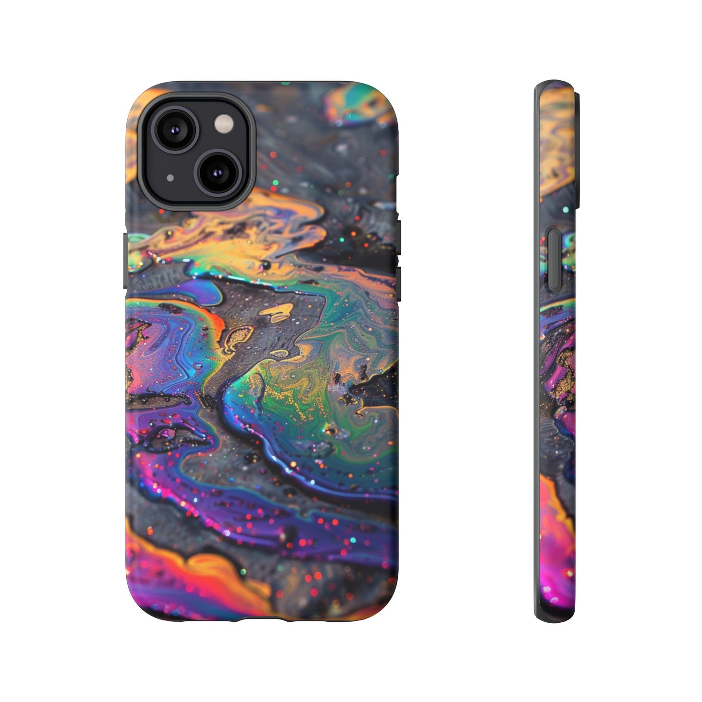 Opalescent Marbled Holographic Print Phone Case