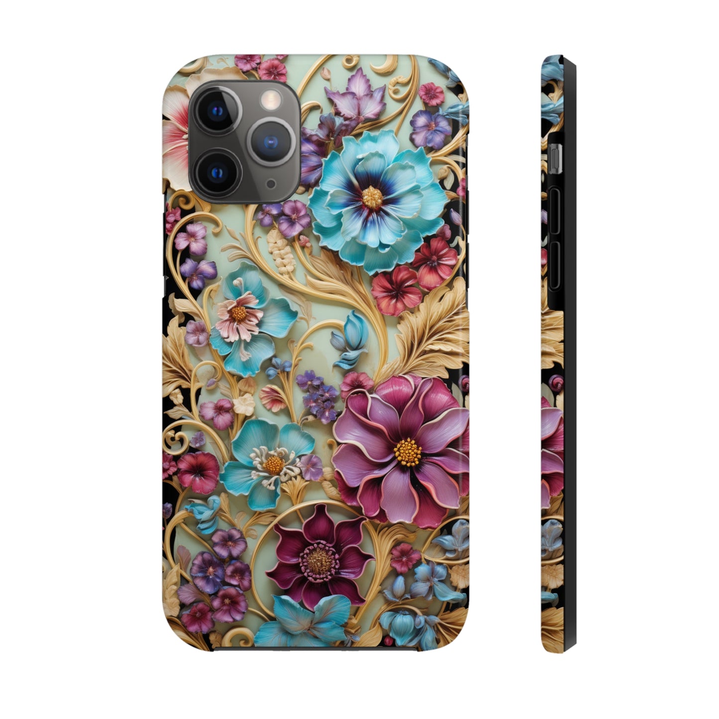 Color Splash Plastic Flower Tough iPhone Case | Vibrant Phone Cover