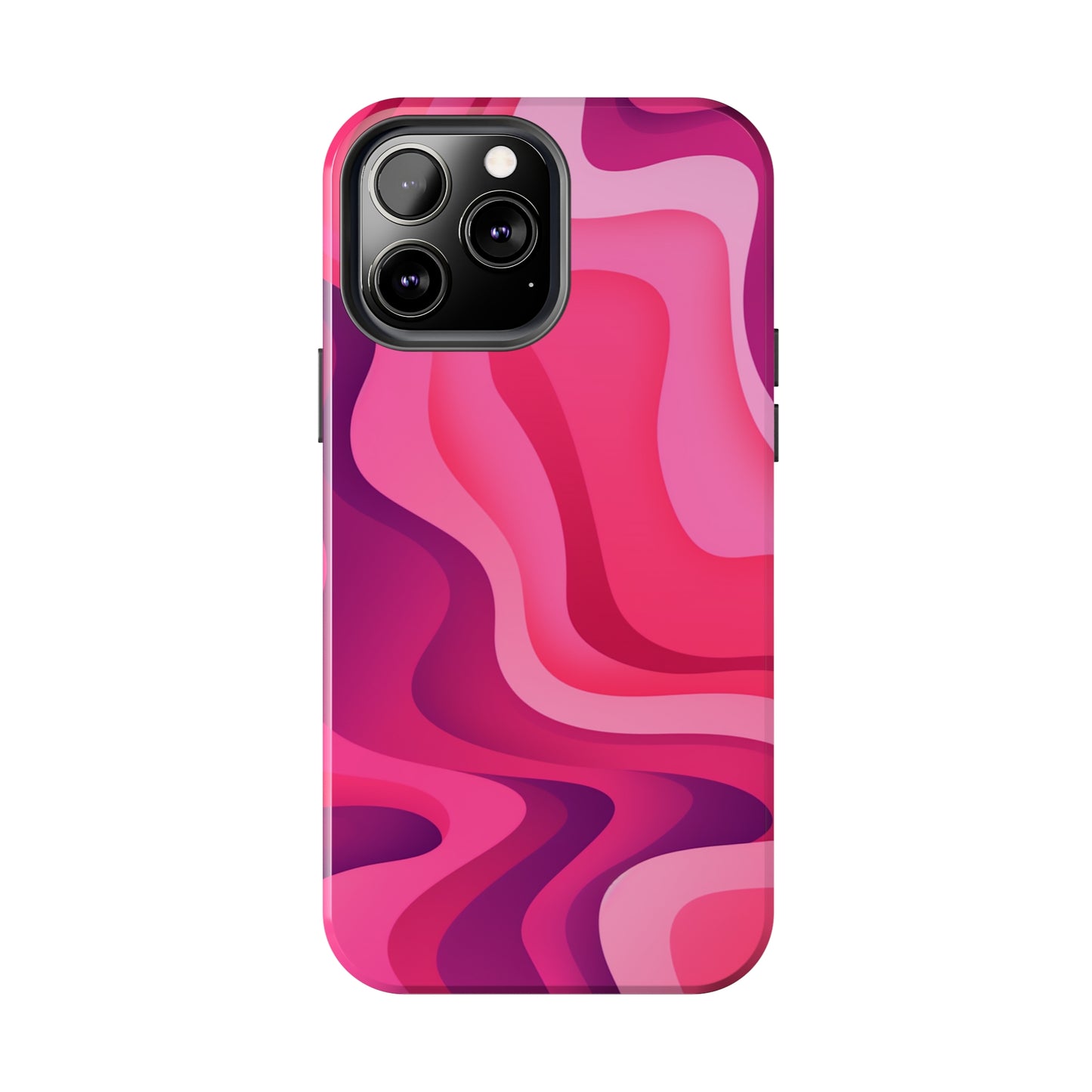 The Pink Wave iPhone Case Splash of Vibrance | Modern Art Meets Protection iPhone Tough Case