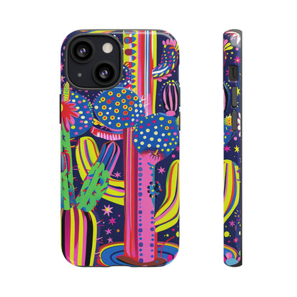 Retro 1960s Psychedelic Cactus Flowers Phone Case