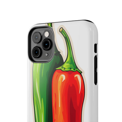 Green or Red Hot Chiles iPhone Case | New Mexico Fiery Flavors for Spice Lovers