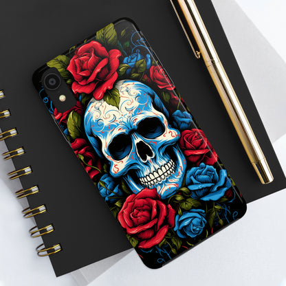 Skull and Roses iPhone Case | Edgy Elegance and Timeless Beauty