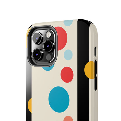 Classic Meets Creative: Abstract Polka Dots Tough Case for iPhone