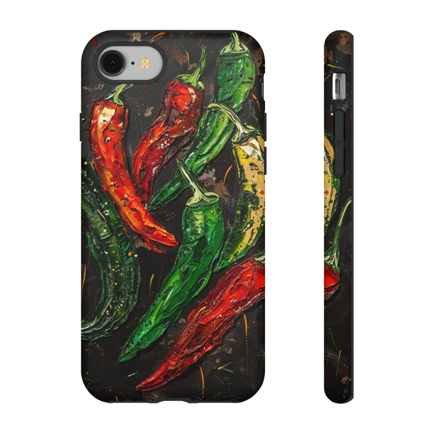 Green and Red Chili Peppers Phone Case