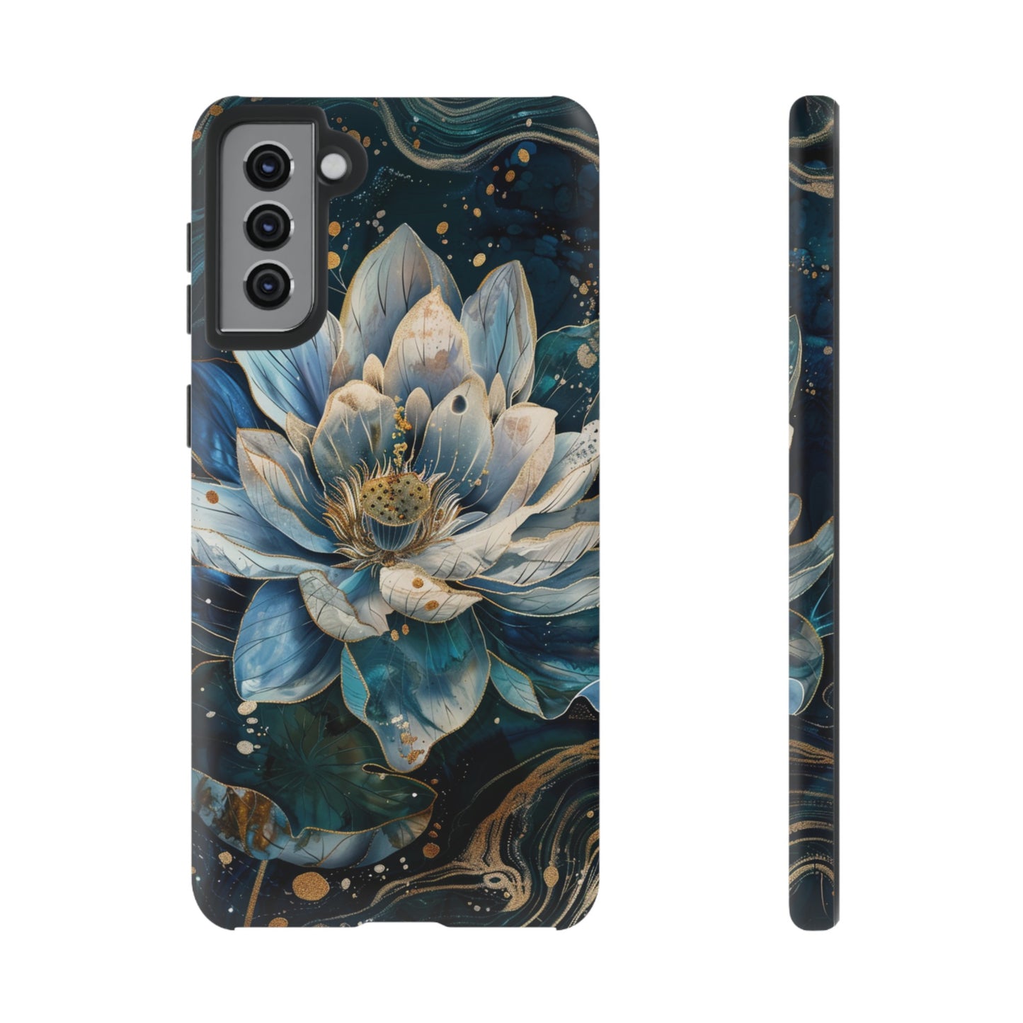 Zen Stained Glass Lotus Floral Design Phone Case