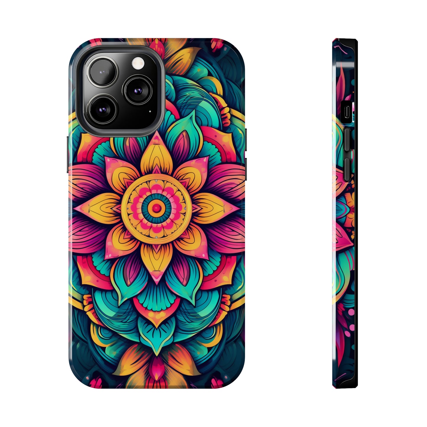 Cosmic Harmony: Rainbow Mandala | Spiritual Symmetry iPhone Case