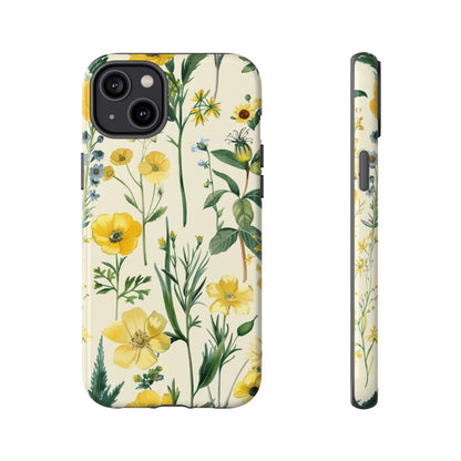 Floral Sage Yellow Wildflower Phone Case