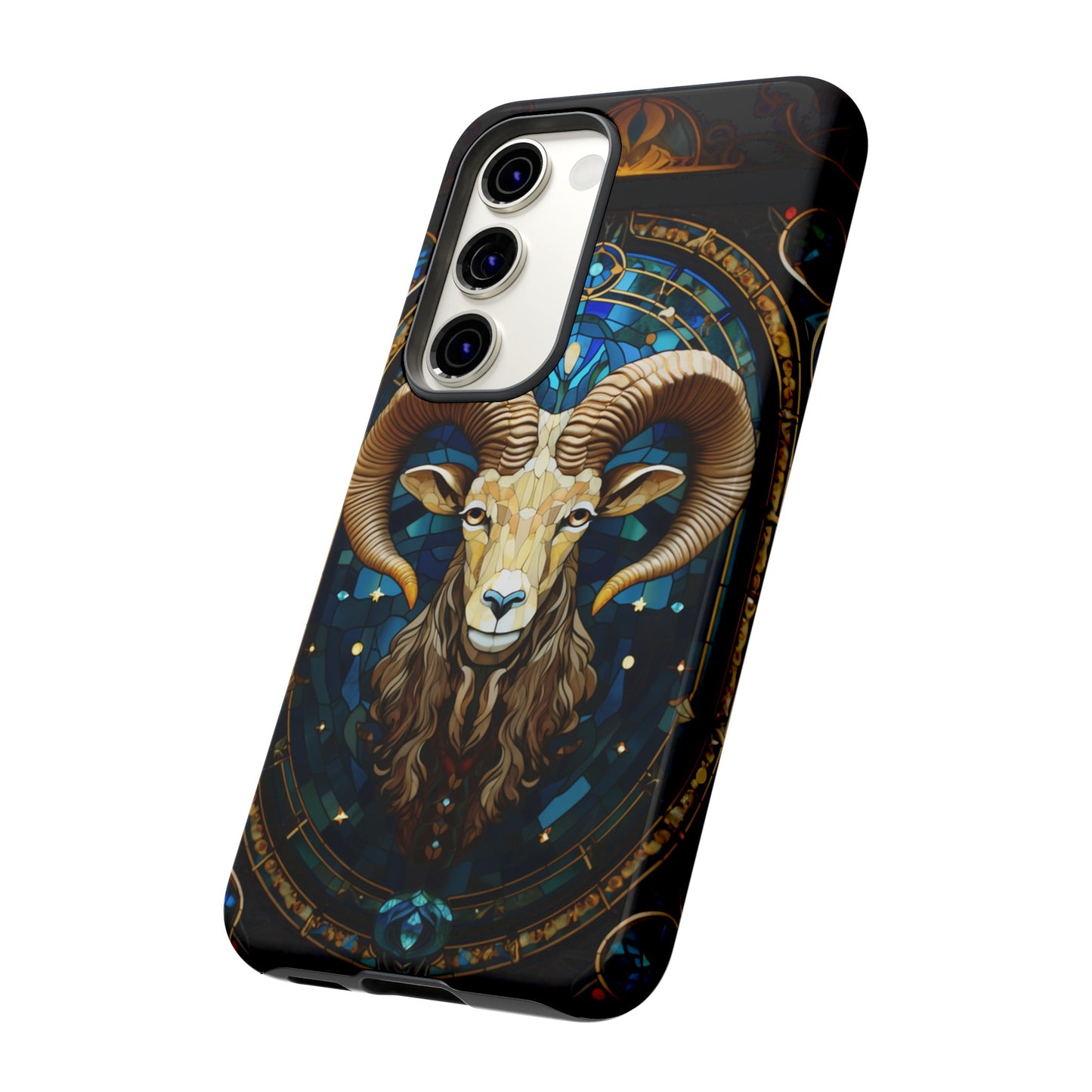 Aries Astrology Stained Glass Design Phone Case