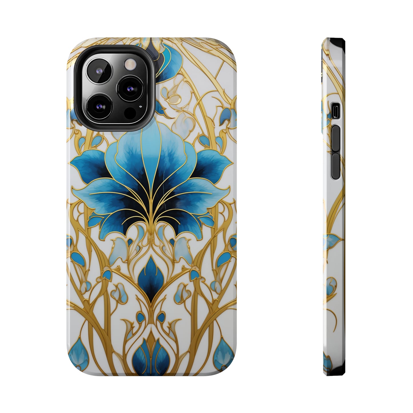 Floral Elegance: Art Deco Stained Glass iPhone Case | Vintage Glamour in Modern Protection iPhone Case for Models 11 through 14 Pro Max