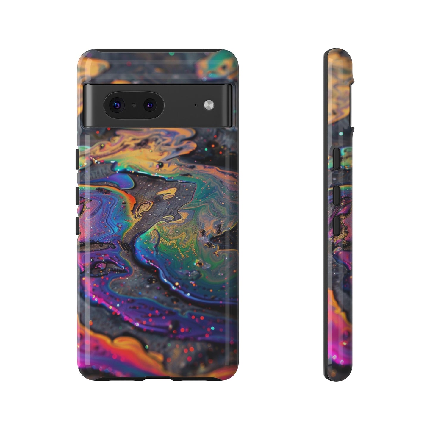 Opalescent Marbled Holographic Print Phone Case