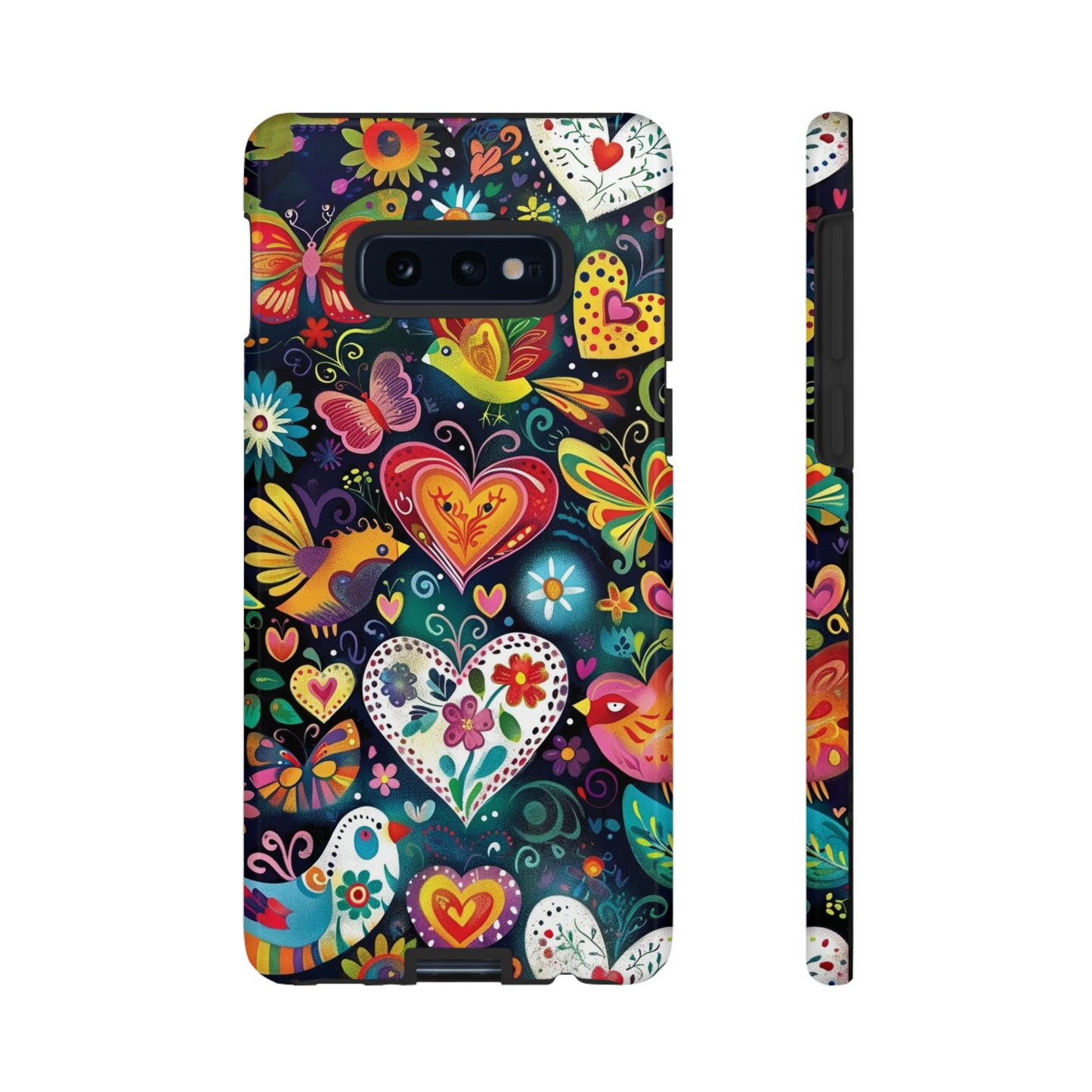 Butterfly and Flower Patterned Phone Case