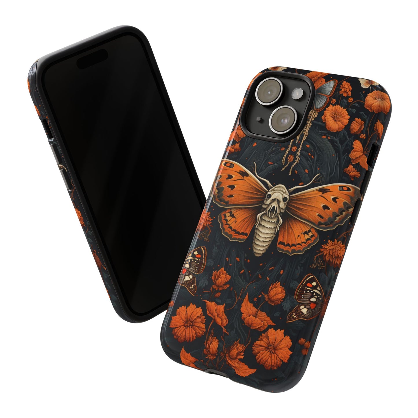 Eerie Elegance Halloween Goth Moth Phone Cover