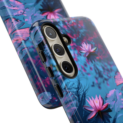 Magenta and Blue Color Zen Lily Pad Phone Case