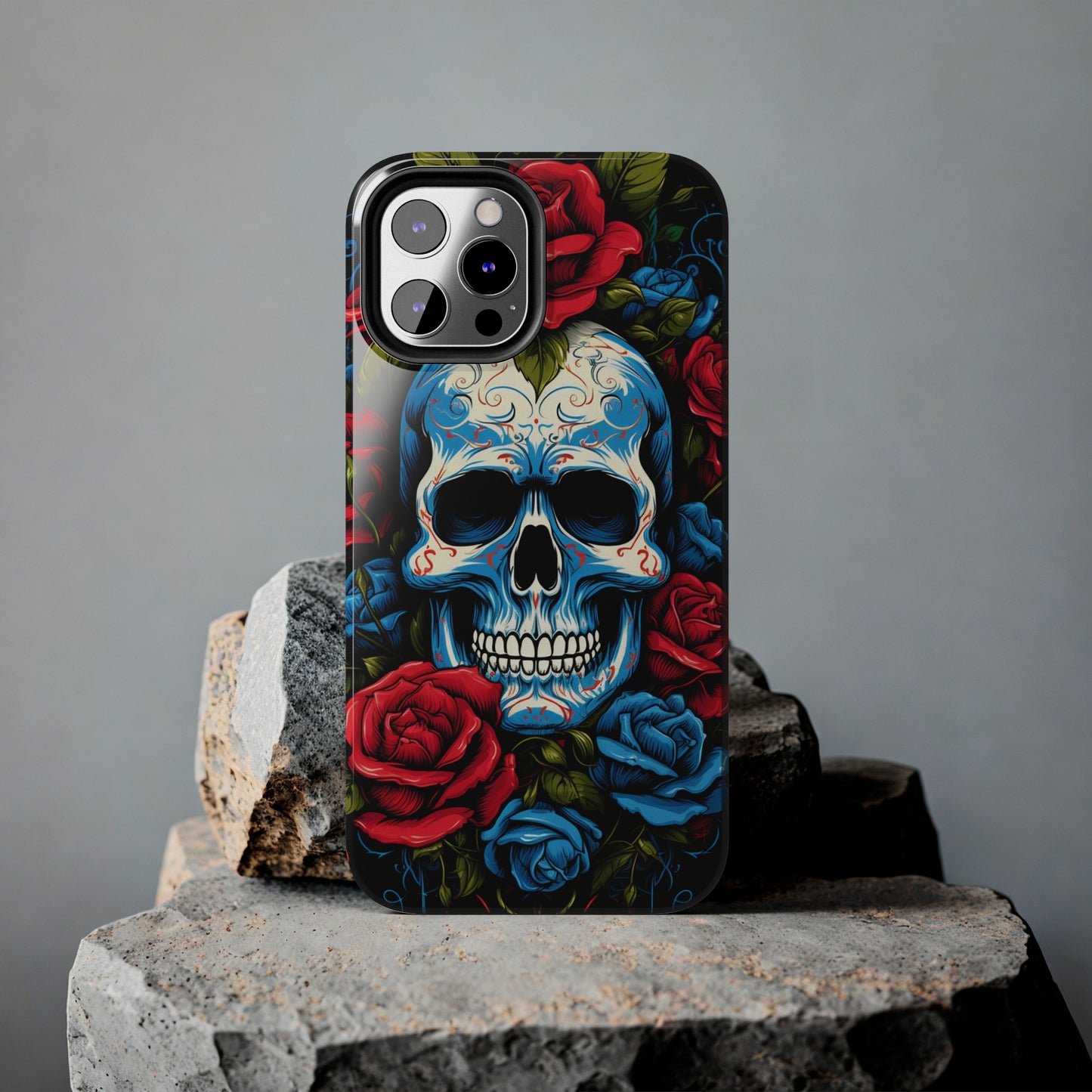 Skull and Roses iPhone Case | Edgy Elegance and Timeless Beauty