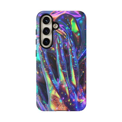 Marbled opalescent Holographic Print Phone Case