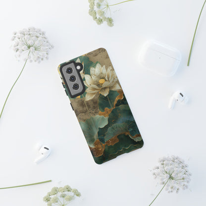 Zen Stained Glass Lotus Floral Design Phone Case