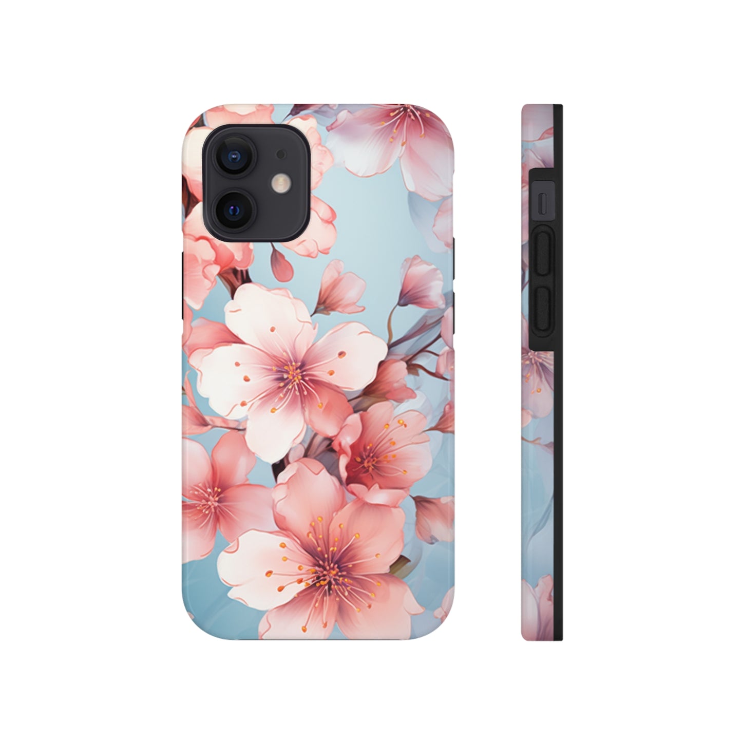 Pretty in Pink Flowers Tough iPhone Case | Floral Phone Cover