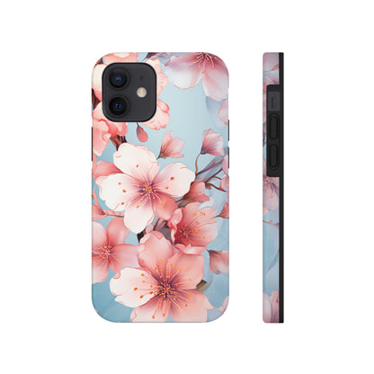 Pretty in Pink Flowers Tough iPhone Case | Floral Phone Cover