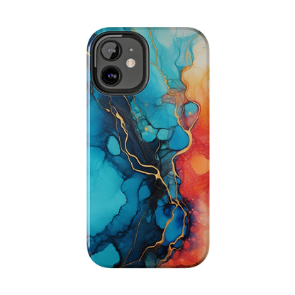 Marbled Watercolor iPhone Case | Embrace the Mesmerizing Multicolor Art