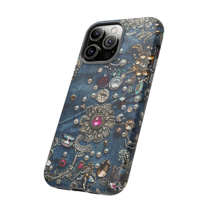 Blue Jean Queen Rhinestone Bling Phone Case