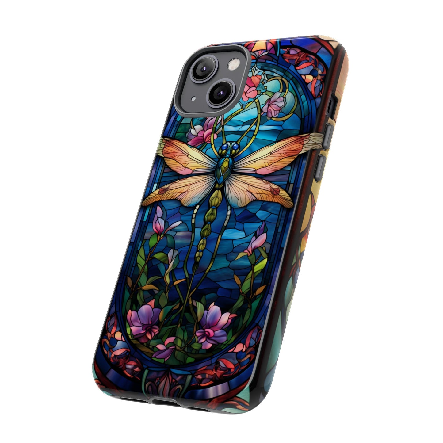 Art Nouveau Stained Glass Dragonfly Phone Case