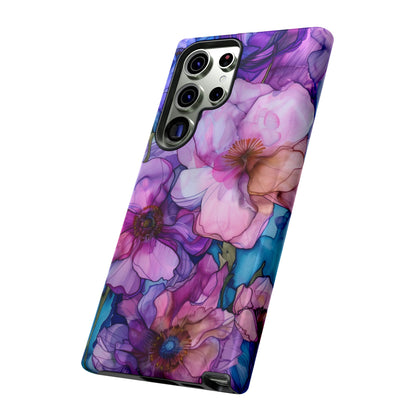 Purple Flower Stained Glass Phone Case