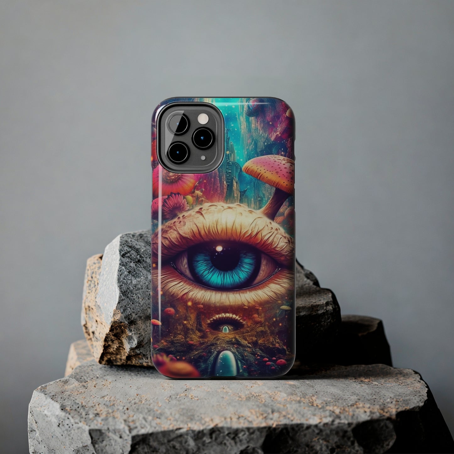 Eye of the Mushroom Psychedelic Art iPhone Case | Embrace the Trippy Enigma