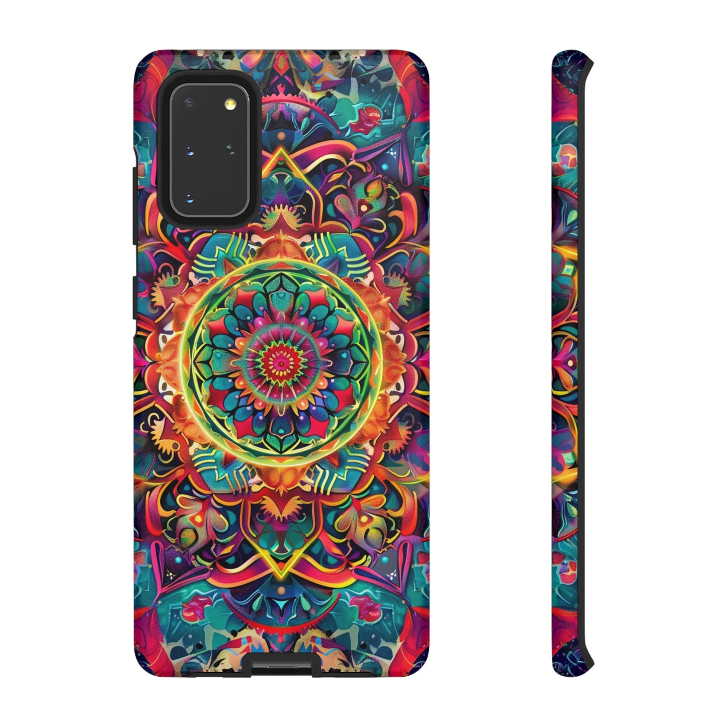 Cosmic Stained Glass Mandala Phone Case