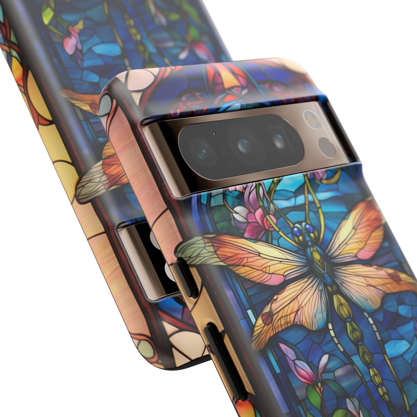 Art Nouveau Stained Glass Dragonfly Phone Case