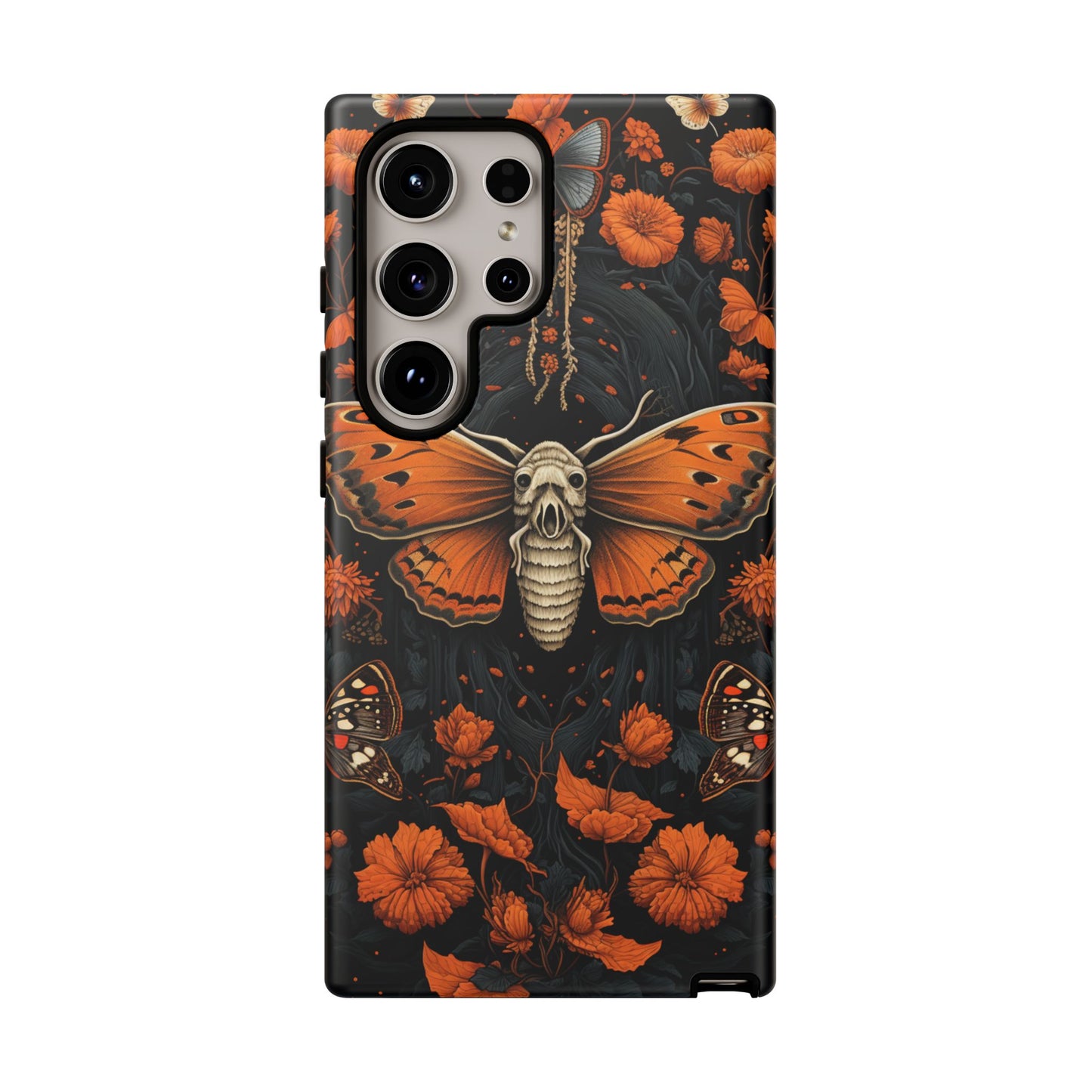 Eerie Elegance Halloween Goth Moth Phone Cover