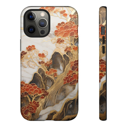 Chiyogami Floral Tough iPhone Case Galaxy S23 S22 S21 S20 Plus Ultra | Iphone 14 13 12 11 8 Pro Max Mini | Pixel 7 6 Pro 5 | Japanese Boho