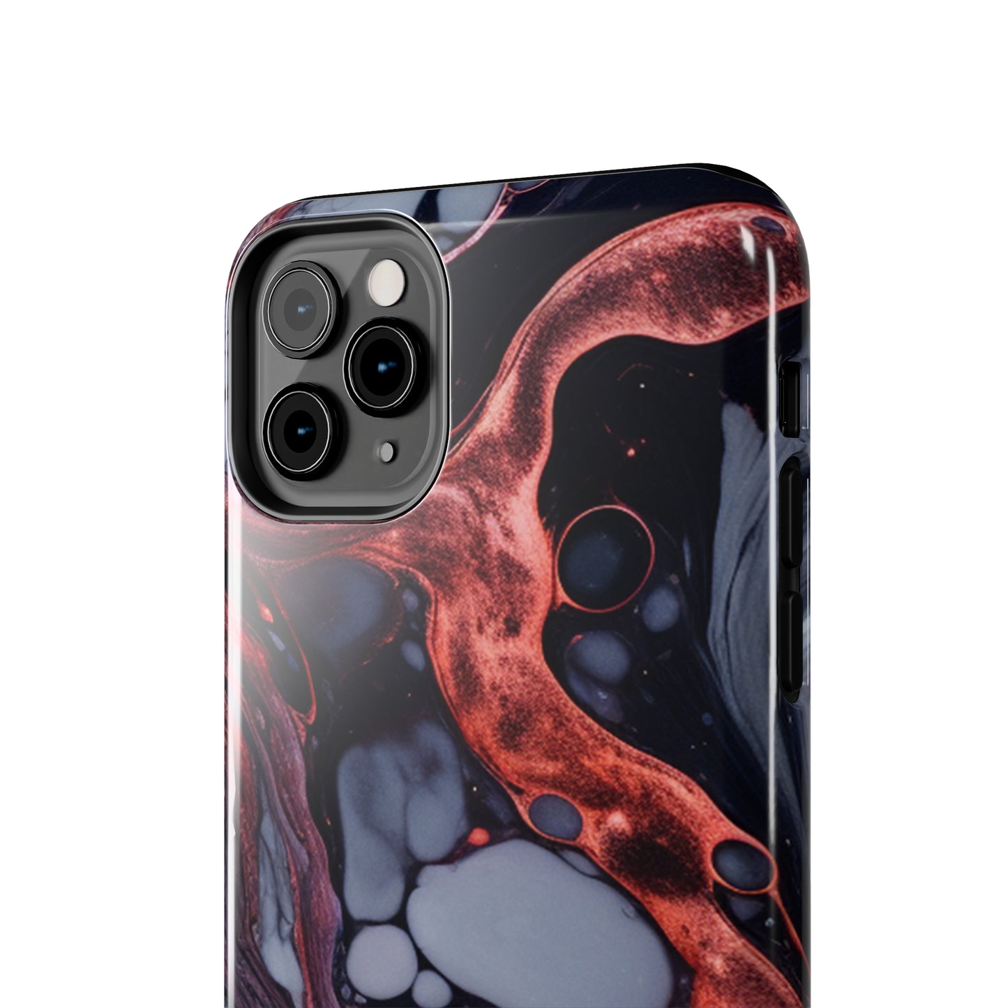 Marbled Dark Lava Flow Phone Case | Embrace the Vibrant Magma Vibes