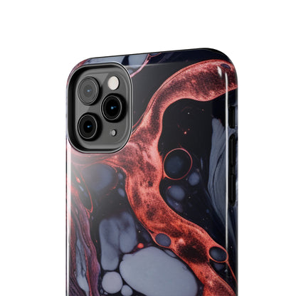 Marbled Dark Lava Flow Phone Case | Embrace the Vibrant Magma Vibes