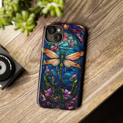 Art Nouveau Stained Glass Dragonfly Phone Case